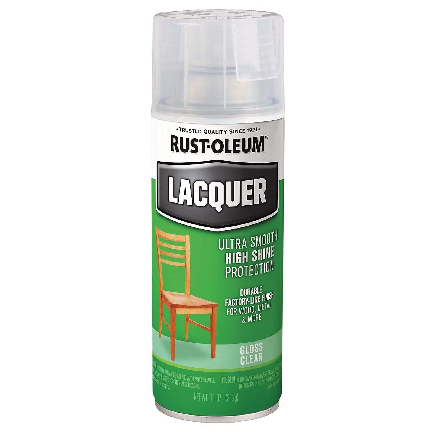 Rust-Oleum Specialty Lacquer Spray Paint, Gloss Clear, 12 oz., 6/Carton (1906830)