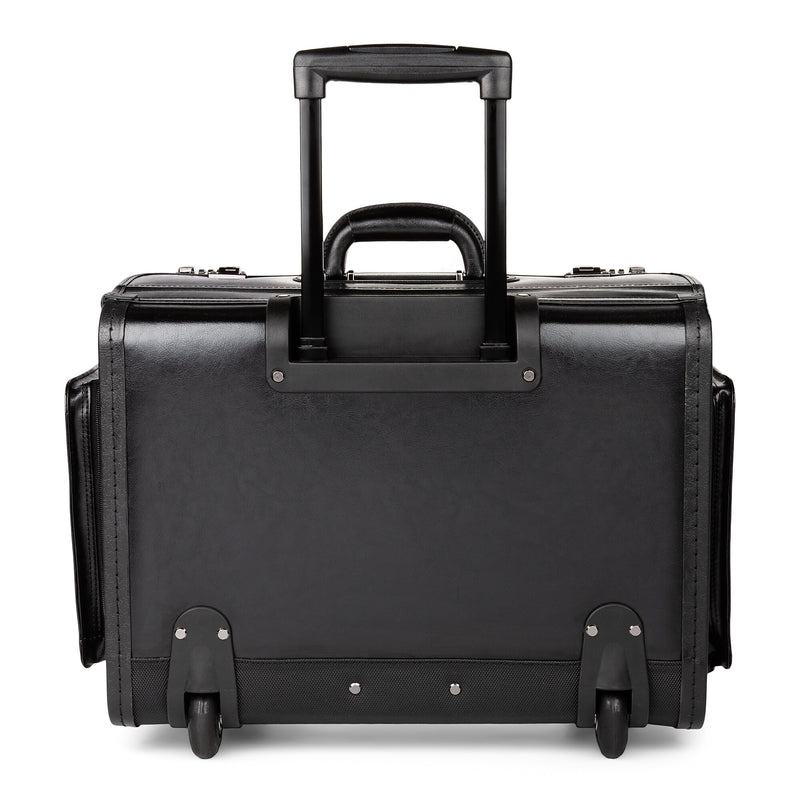 Bugatti Warren Briefcase, Laptop Compatible, Rolling, Black (BZCW307-Black)