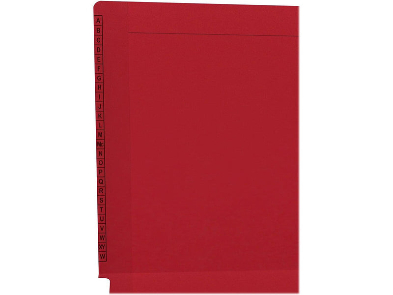Medical Arts Press Kardex Match Reinforced End Tab File Folder, Straight Cut, Letter-Size, Red, 100/Box (F1170-RED)