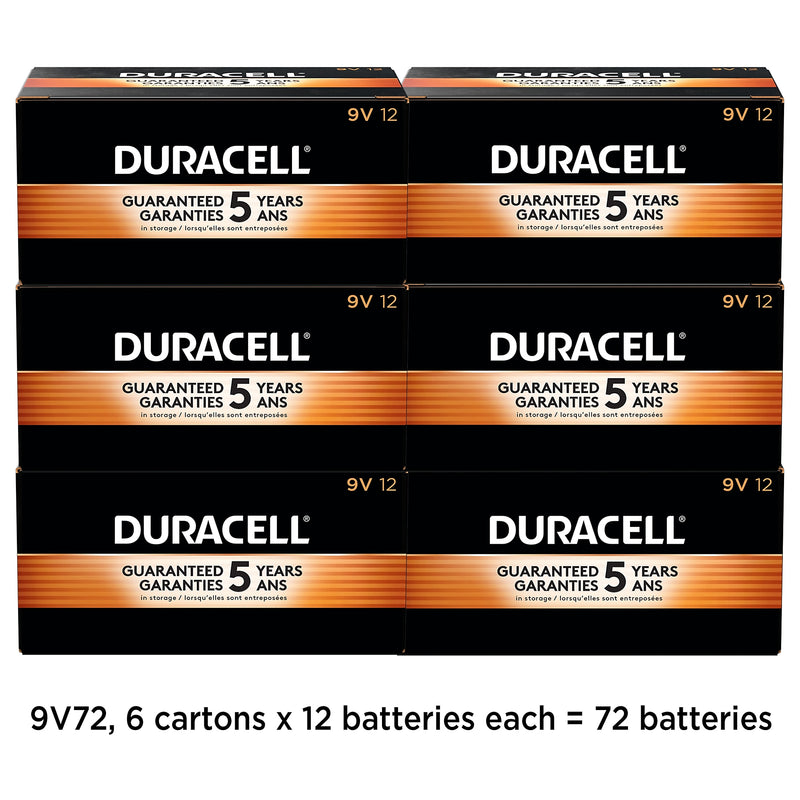 Duracell CopperTop 9V Alkaline Battery, 72/Pack (MN1604BKD)