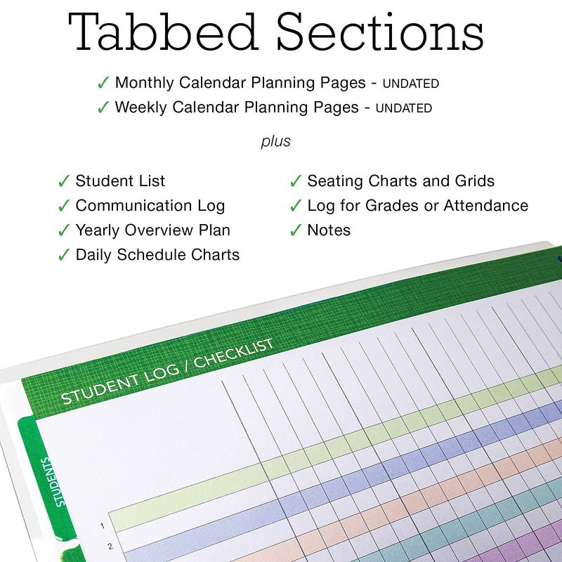 Global Printed Products Deluxe Spring Floral 8.5" x 11" Academic Teacher Planner, Plastic Cover (NAD-UNDTP-30)