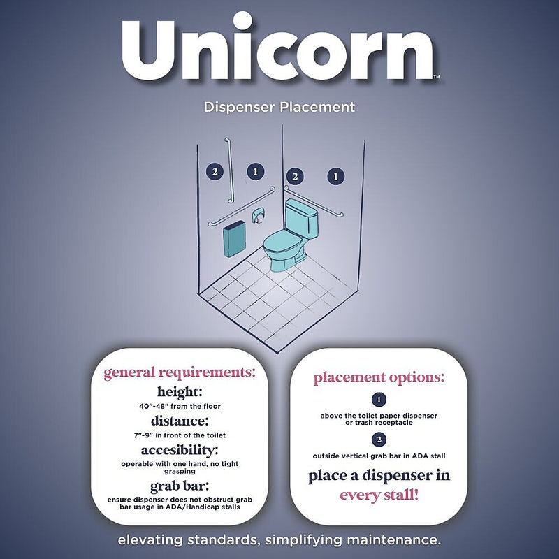 UNICORN Stainless Steel Wall Mounted Tampon & Pad Dispenser
