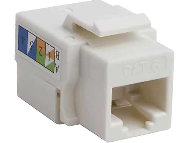 4XEM Cable Cat6 Keystone Jack, White, 10/Pack (4XKJC6WH10PK)