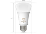 Philips Hue 60W Equivalent A19 LED Smart Light Bulb, Warm White, 2/Pack (548610)