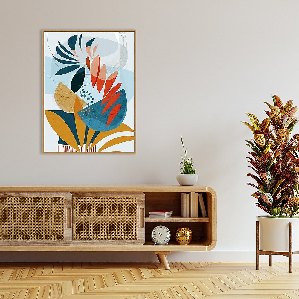 Amanti Art Tropical Planted by Ishita Banerjee Framed Canvas Wall Art Print, 32" x 42" (A42677747811)