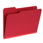 Pendaflex Recycled File Folder, 1-Tab, Assorted, Letter Size, Red, 25/Box (1007010)