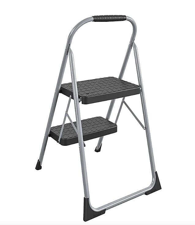 Cosco Two Step Big Step Folding Step Stool with Rubber Hand Grip (11308PBL1E)