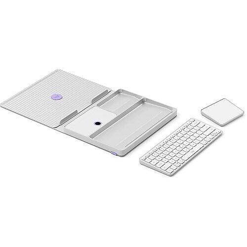 Logitech 4.41" x 11.02" Plastic Adjustable Casa Pop-Up Desk Work From Home Kit with Laptop Stand, Nordic Calm (920-011238)