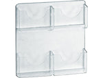 Azar Brochure Holder, 13" x 14.38", Vertical, Wall Mounted, Clear, Acrylic, 2/Pack (252090)