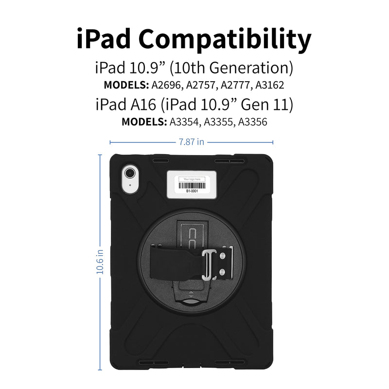 CODi Rugged Case iPad 11" A16 / iPad 10.9" (11th & 10th Generation), Black (C30705069)