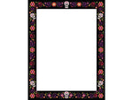 Great Papers Skulls And Flowers Holiday Letterhead, Multicolor, 50/Pack (2023038)