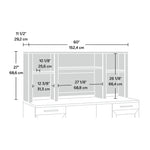 Sauder Tiffin Line 60"W Desktop Hutch, Raven Oak (433267)