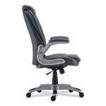 Alera® Leithen Series All Adjustable Arm Leather Computer and Desk Chair, Gray (ALELT4219)