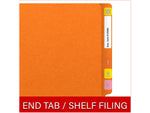 Medical Arts Press Heavy-Duty End Tab File Folder, Straight Cut, Letter-Size, Orange, 40/Box (S-09459-ORG)