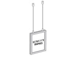 Azar Poster Holder, 10" x 12.18", Vertical, Wall Mounted, Silver, Aluminum (300408)