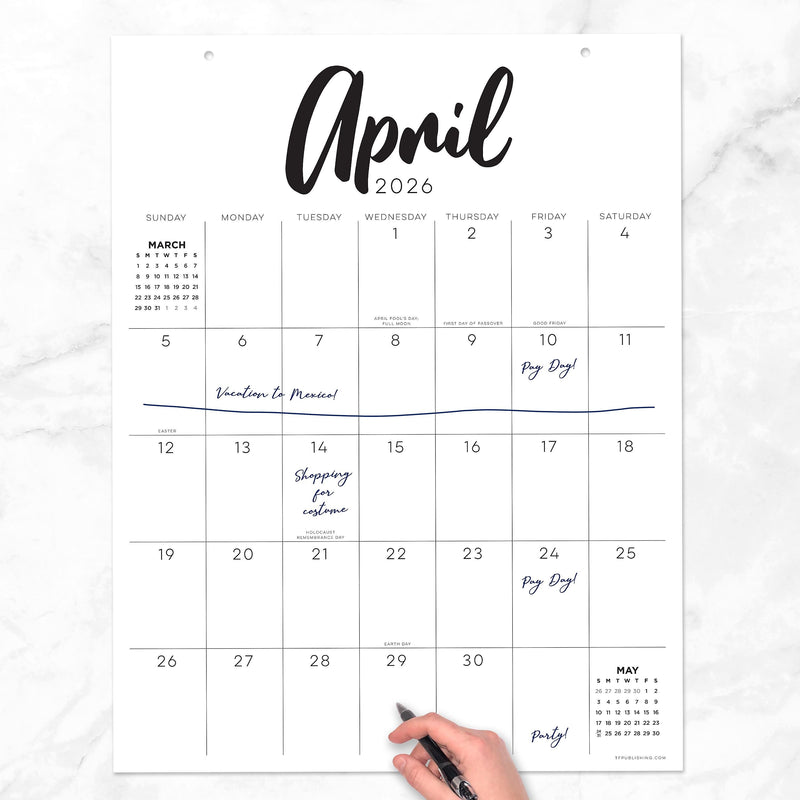 2026 TF Publishing 17" x 22" Monthly Desk Calendar, (26-8214)