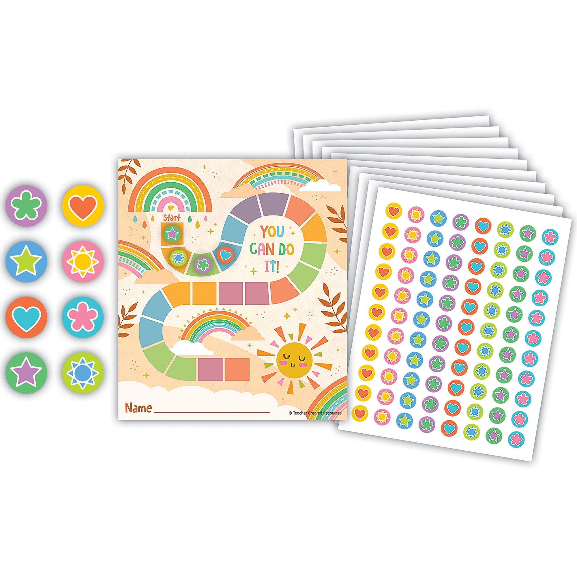 Teacher Created Resources Super Star Reward Trackers with Stickers, 5.25" x 6", Multicolored, 3 Packs/Bundle (TCR6868-3)