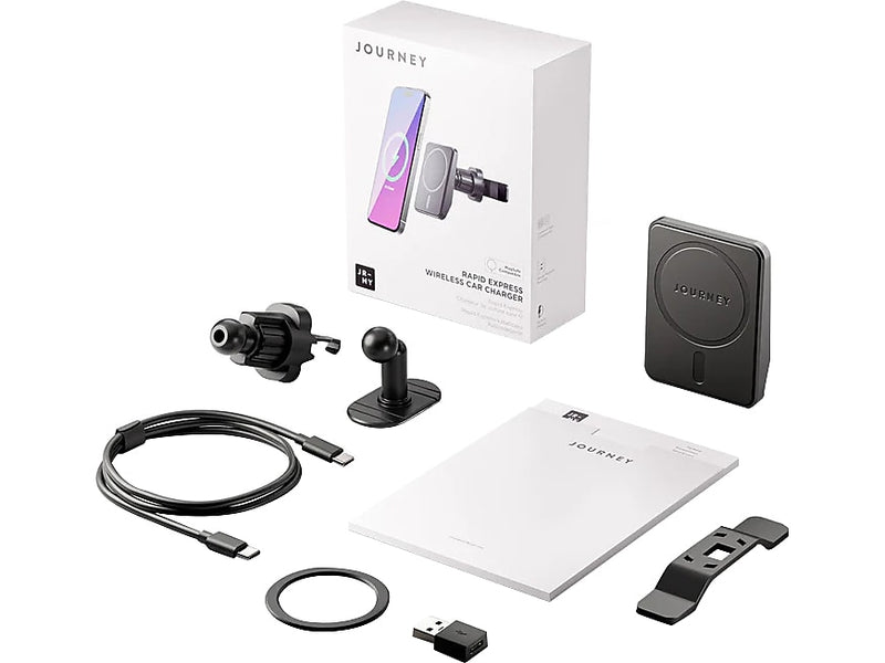 Journey EXPRESS MagSafe Wireless Car Mount Charger, Black (JREMWCVM)