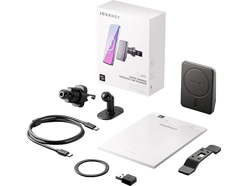 Journey EXPRESS MagSafe Wireless Car Mount Charger, Black (JREMWCVM)