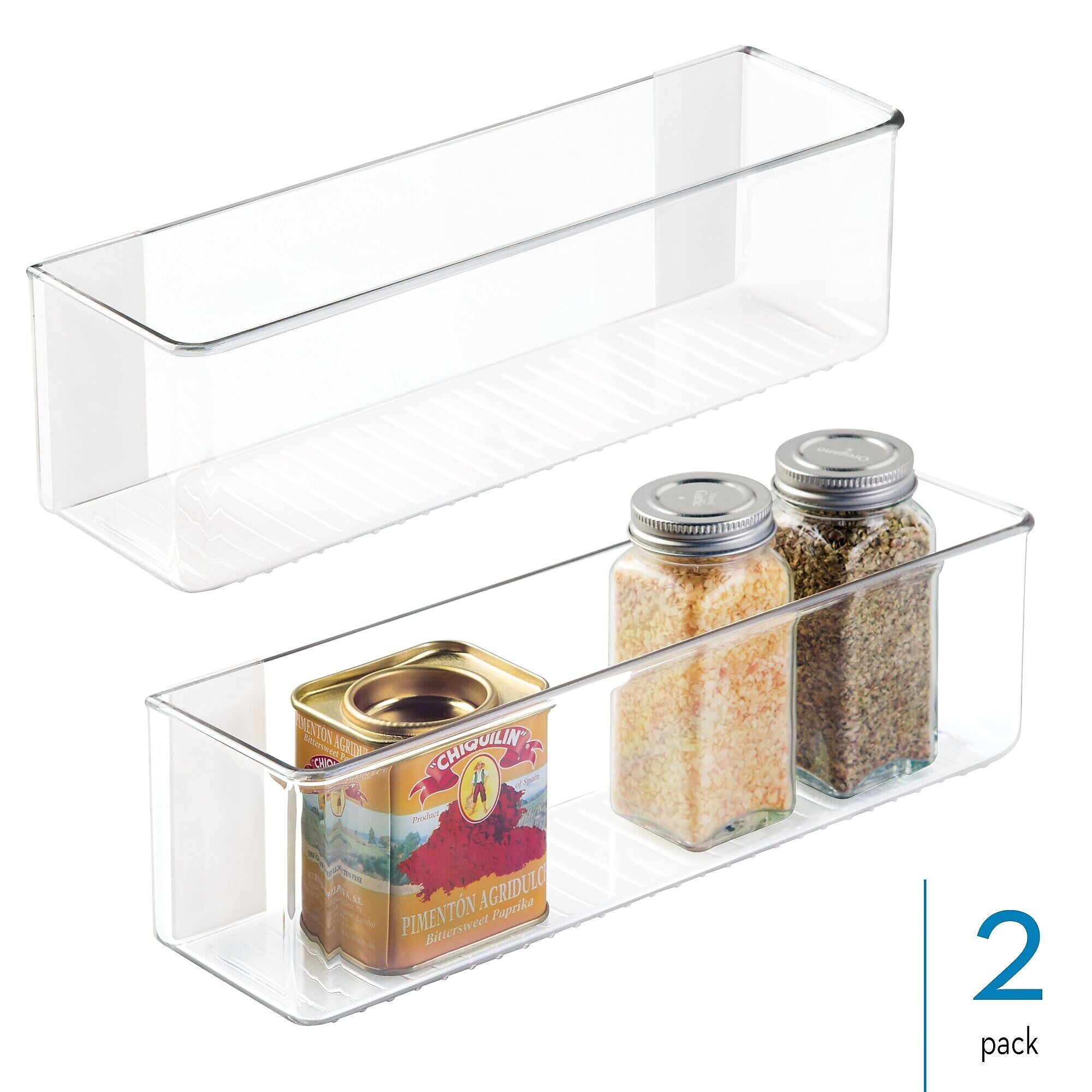 iDESIGN Adhesive Organizers, Clear, 2/Set (27934M2)