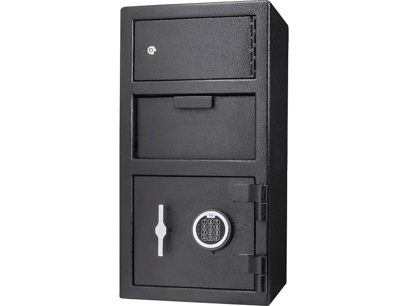 Barska Dual-Compartment Steel Depository Safe with Keypad Lock, 0.72/0.78 cu. ft. (AX13310)