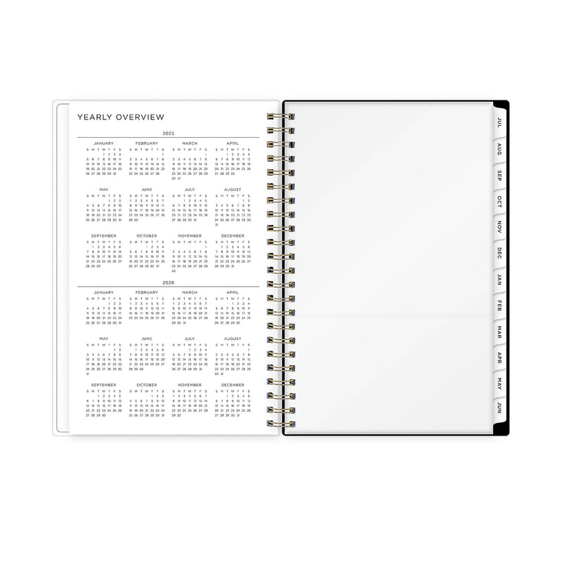 2025-2026 Blue Sky Leopard 5" x 8" Academic Year Weekly & Monthly Planner, Plastic Cover, Multicolored (149047-A26)