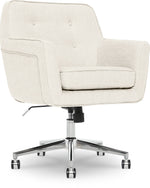 Serta Style Ashland Fabric Swivel Computer and Desk Chair, Ivory (48372)