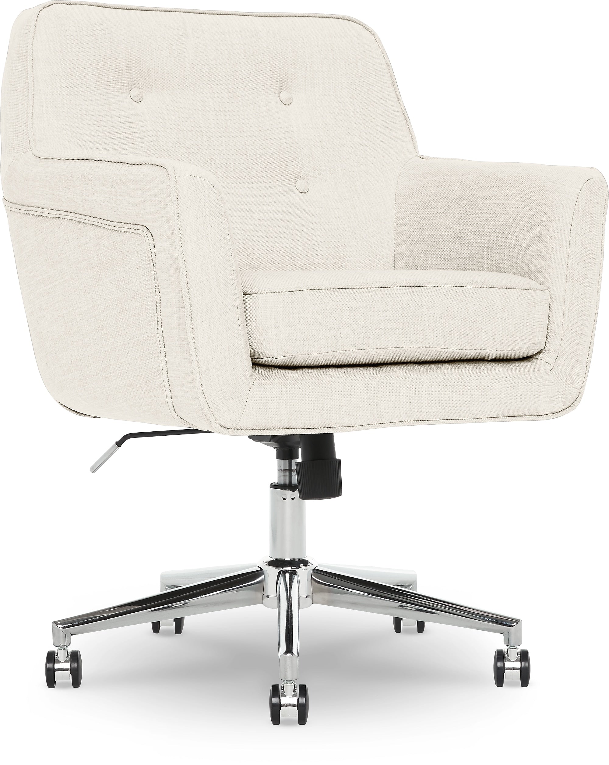 Serta Style Ashland Fabric Swivel Computer and Desk Chair, Ivory (48372)