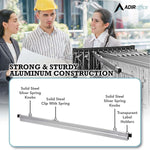 AdirOffice Hanging Clamp Document Holder, 18", Horizontal, Silver Aluminum, 12/Pack (ADI6016--2)