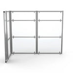 VersaDesk WorkNest 66"H x 79.5"W L-Shaped Cubicle Panel Workstation, Silver (WNCL-7248-S)