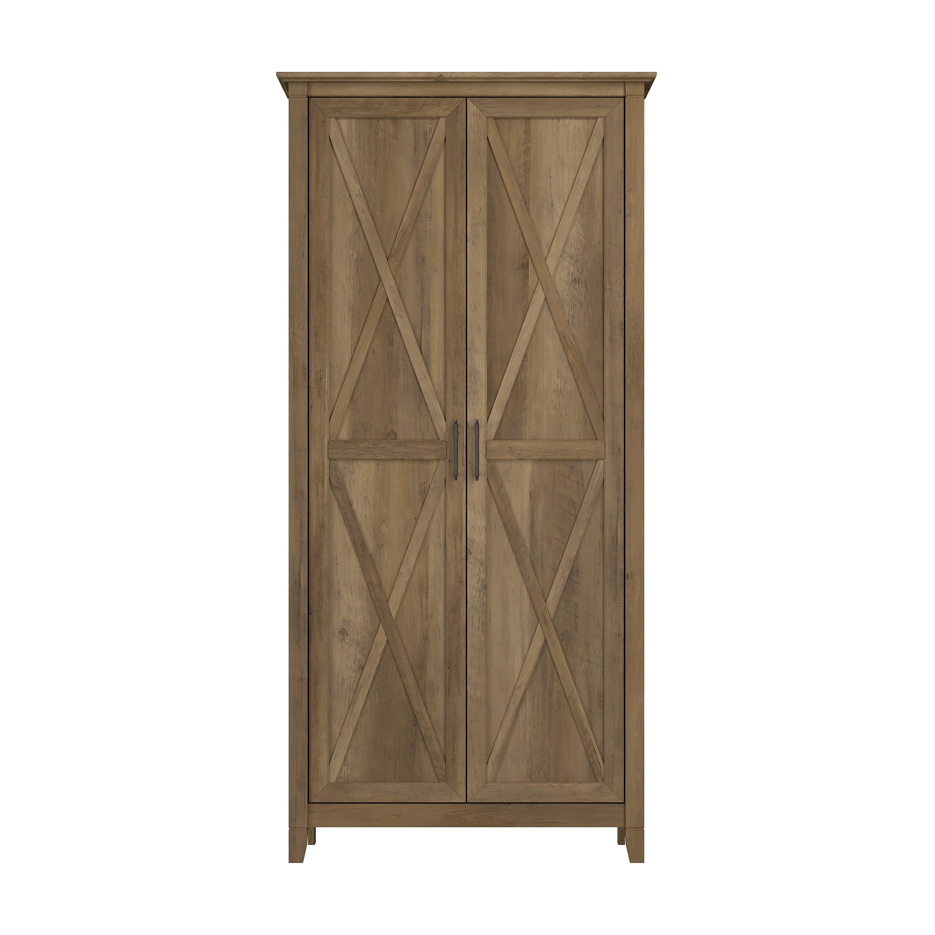 Bush Furniture Key West 66"H Storage Cabinet with 5 Shelves, Reclaimed Pine (KWS266RCP-03)