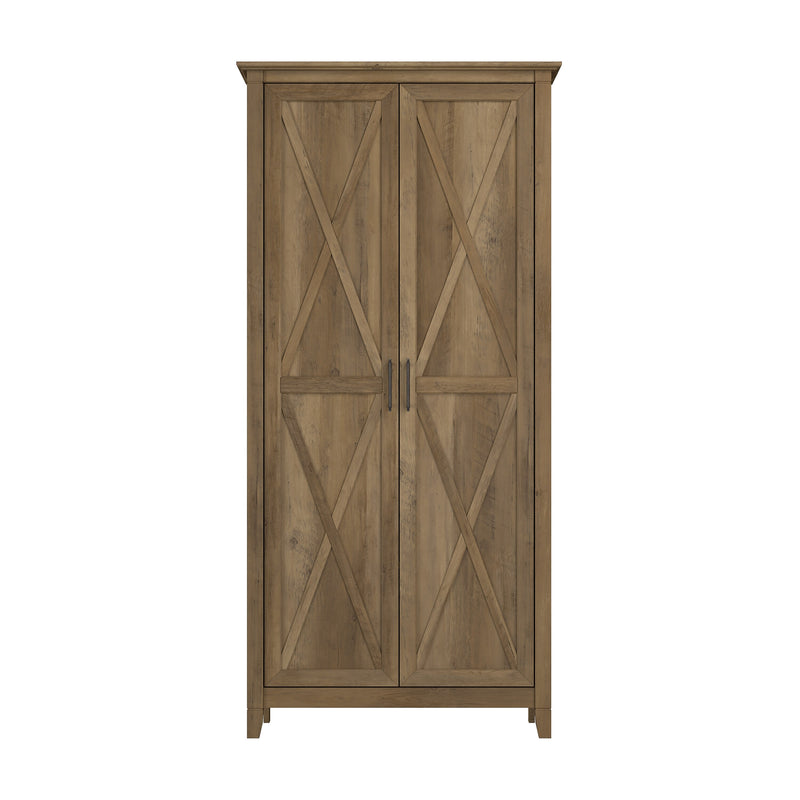 Bush Furniture Key West 66"H Storage Cabinet with 5 Shelves, Reclaimed Pine (KWS266RCP-03)
