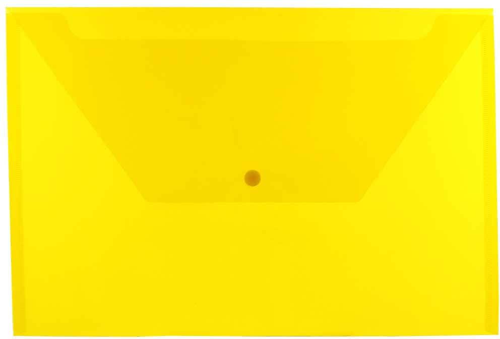 JAM Paper Premium Plastic Document File, Legal, Yellow, 3/Pack (219S0YEX3)
