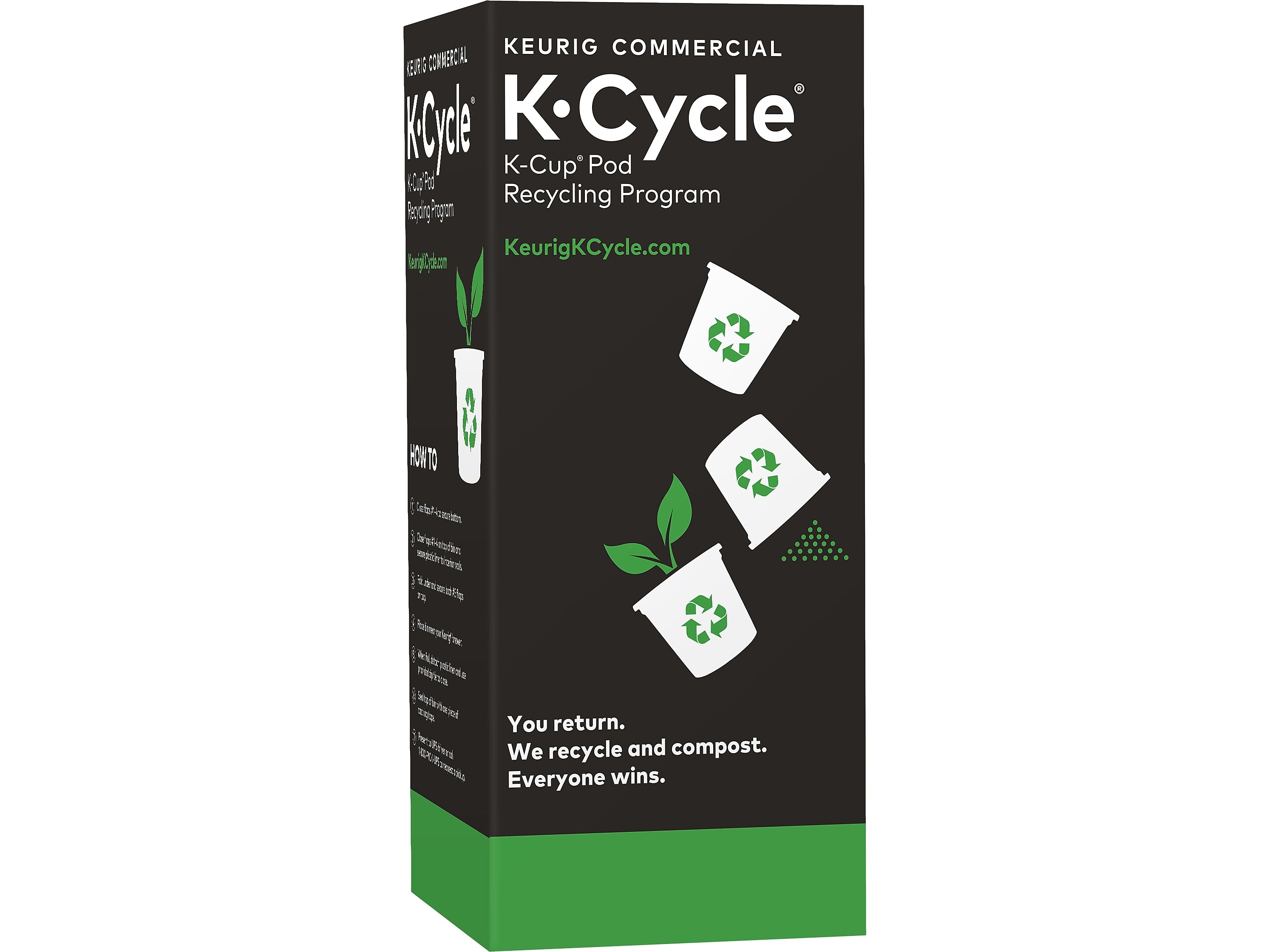 Keurig® K-Cycle Cardboard Recycling Bin Sitation, Multicolor, 5/Pack (5000350631)