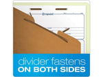 Pendaflex Reinforced Pressboard Classification Folder, 1-Dividers, 1 3/4" Expansion, Letter Size, Light Green, 10/Box (17172EE)