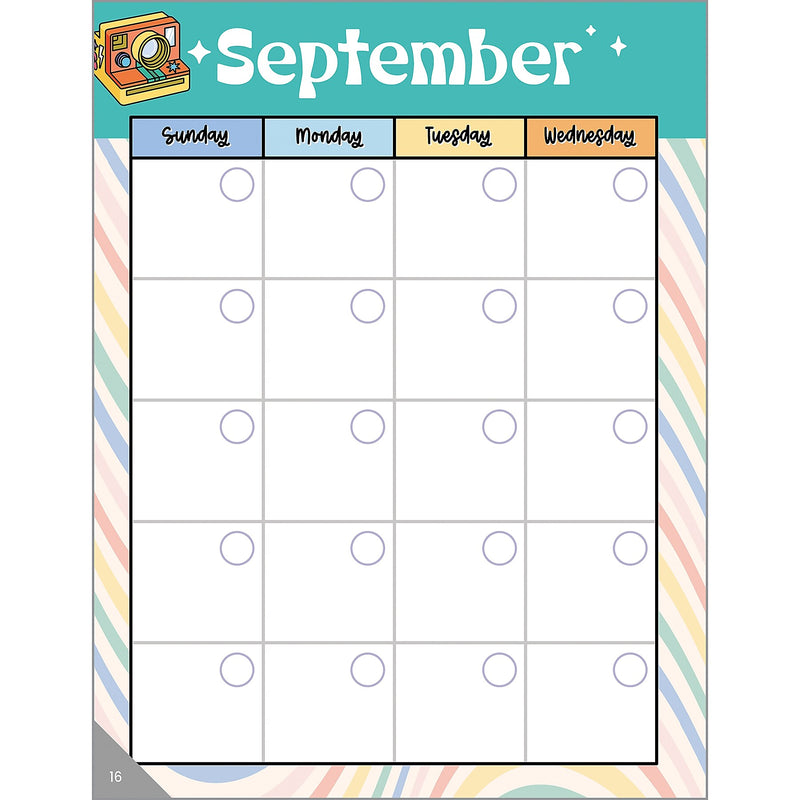 Carson Dellosa Education Retro Remix Undated Lesson Planner, 8" x 11", 128 Pages (CD-105055)