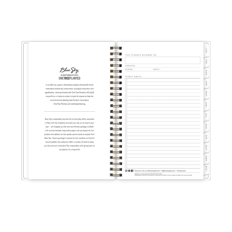 2026 Blue Sky Green Earth Freya Lilac 5" x 8" Calendar Year Weekly & Monthly Planner, Plastic Cover (153758)