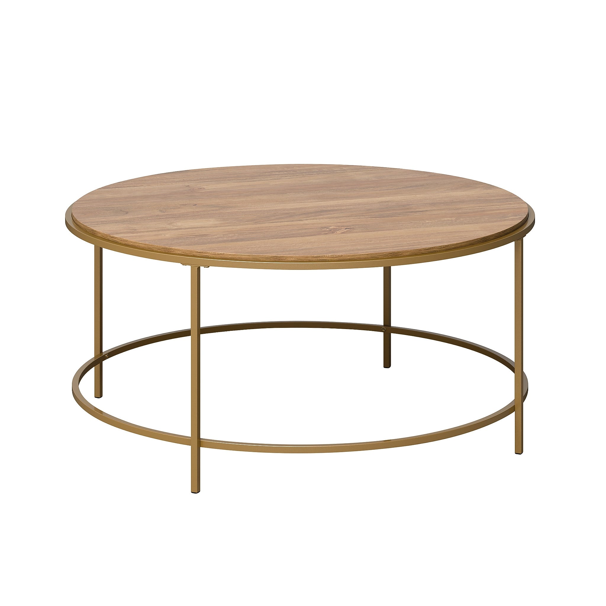 Sauder International Lux 36"Dia Round Coffee Table, Sindoori Mango (428214)