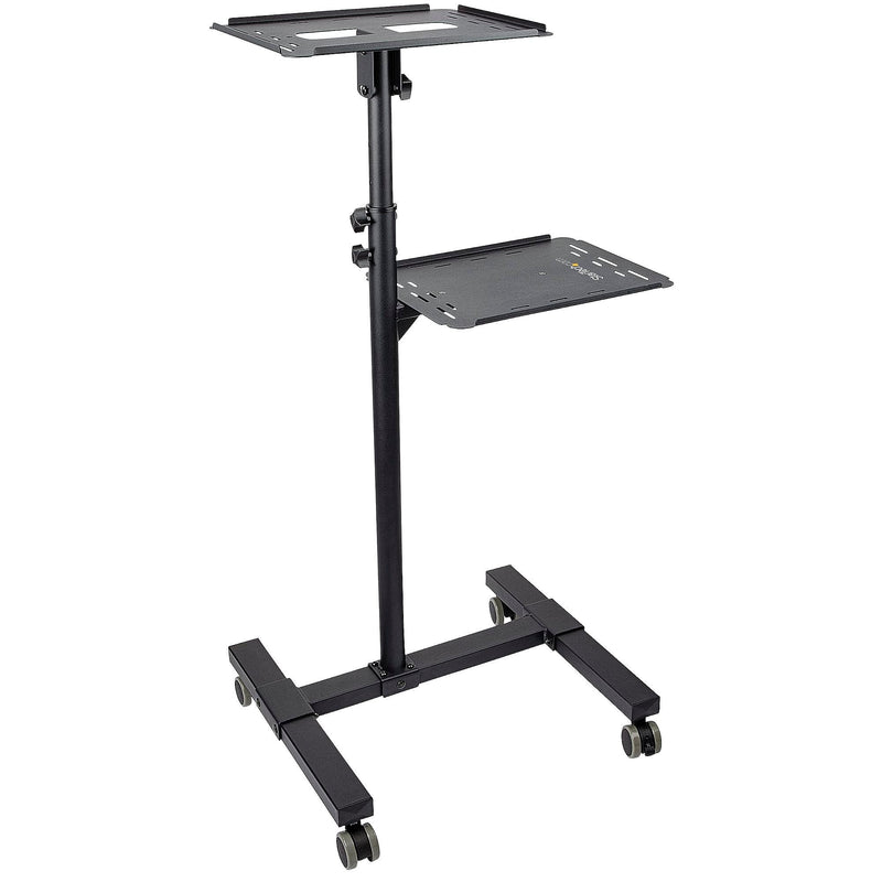StarTech.com Mobile Projector and Laptop Stand/Cart with Lockable Wheels, Black (ADJPROJCART)