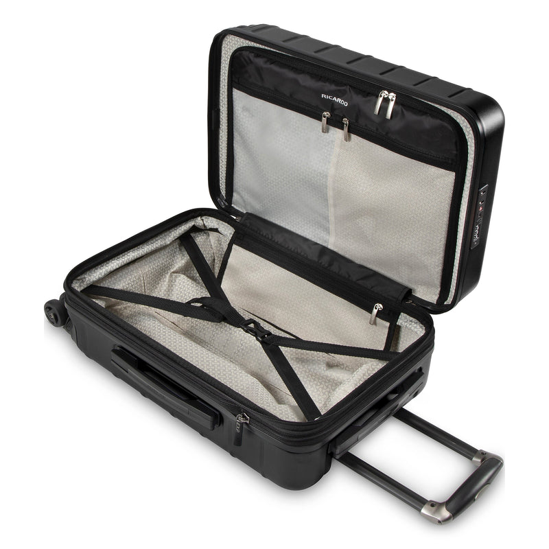 Ricardo Beverly Hills Cambria 20" Hardside Carry-On Suitcase, 8-Wheeled Spinner, Black (140-20"006-4WB)