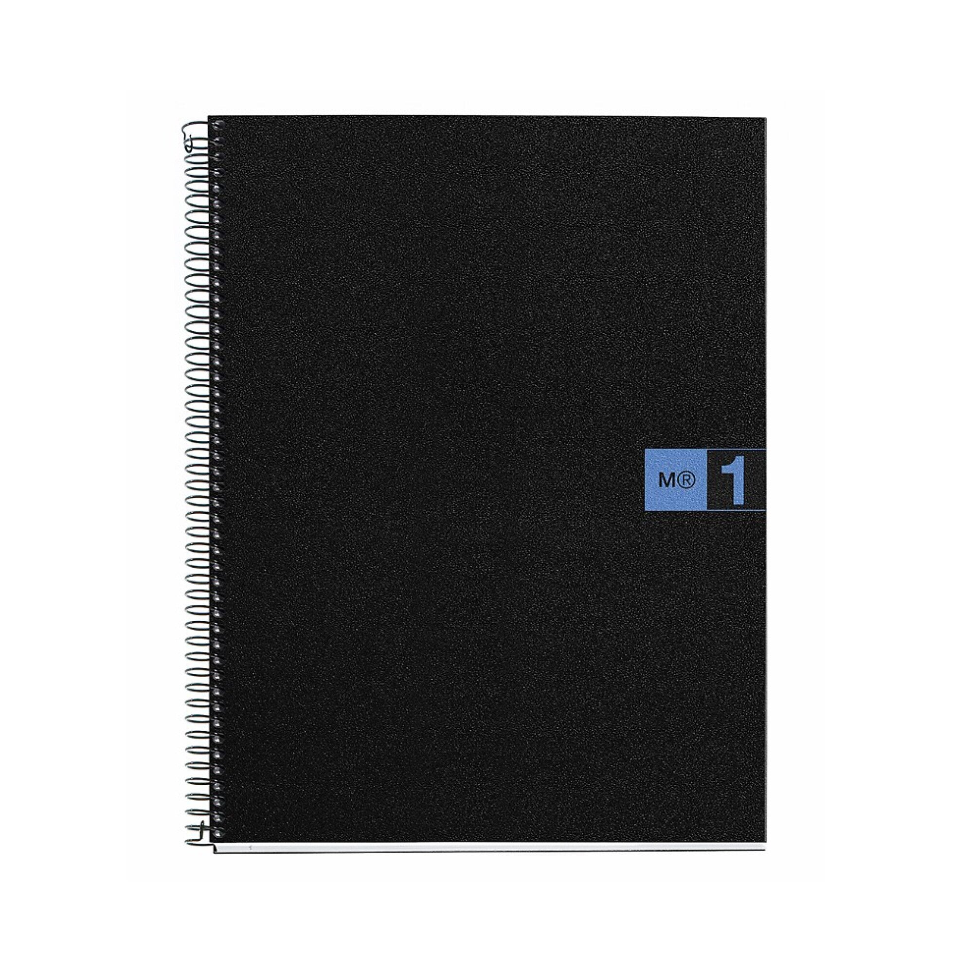 Miquelrius 1-Subject Notebook, 8.5" x 11", Graph-Ruled, 80 Sheets, Black/Blue, 10/Carton (49423CS)