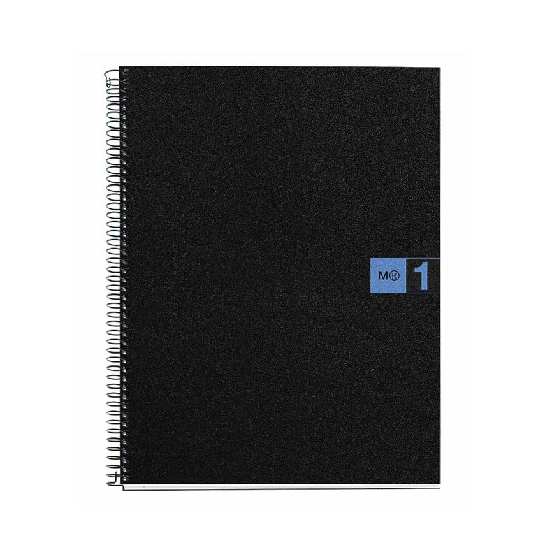 Miquelrius 1-Subject Notebook, 8.5" x 11", Graph-Ruled, 80 Sheets, Black/Blue, 10/Carton (49423CS)