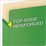 Pendaflex Color File Pockets, 3 1/2" Expansion, Letter Size, Green, 25/Carton (1524CT GRE)