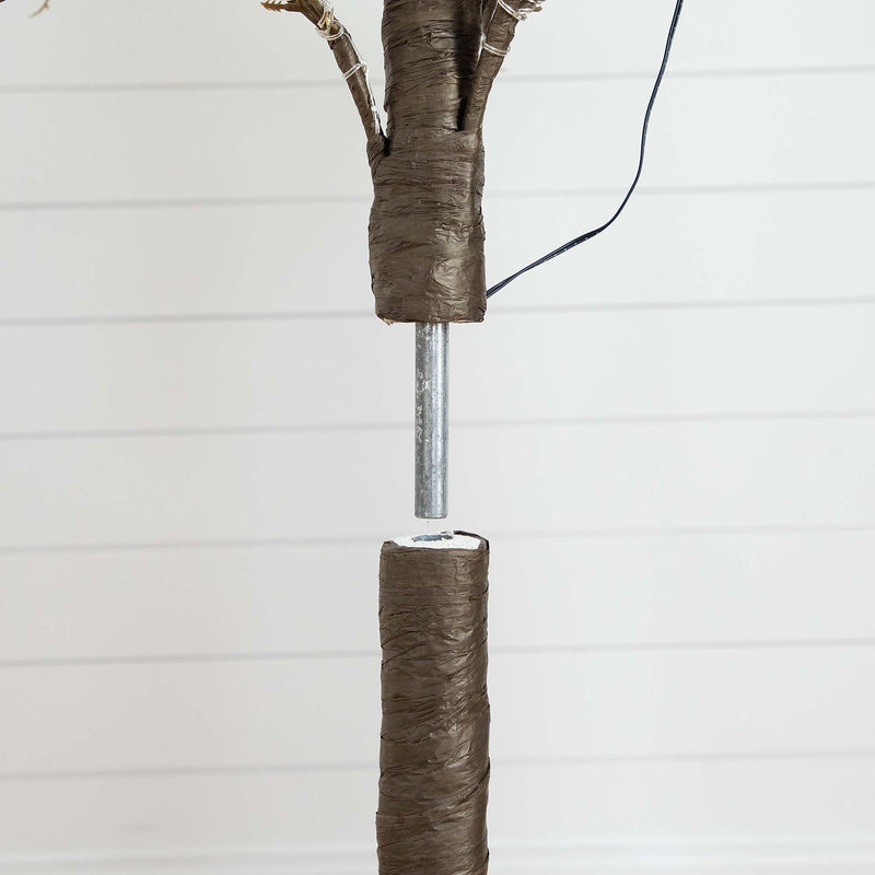 Nearly Natural 6-ft Pre-Lit Artificial Twig Tree with 480 Warm White LED Lights (T4929)