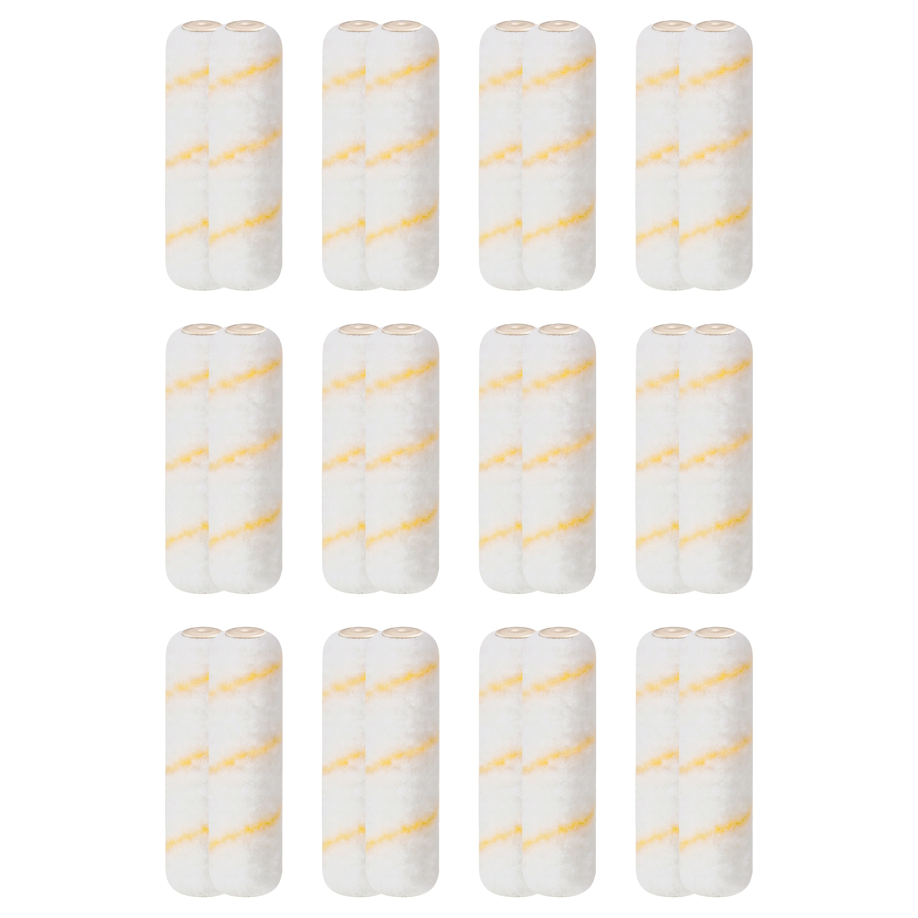 Wooster Brush Jumbo-Koter Pro/Doo-Z Roller Cover, 6.5"L, 0.5" Nap, White/Golden, 2/Pack, 12 Packs/Carton (0RR3030064)