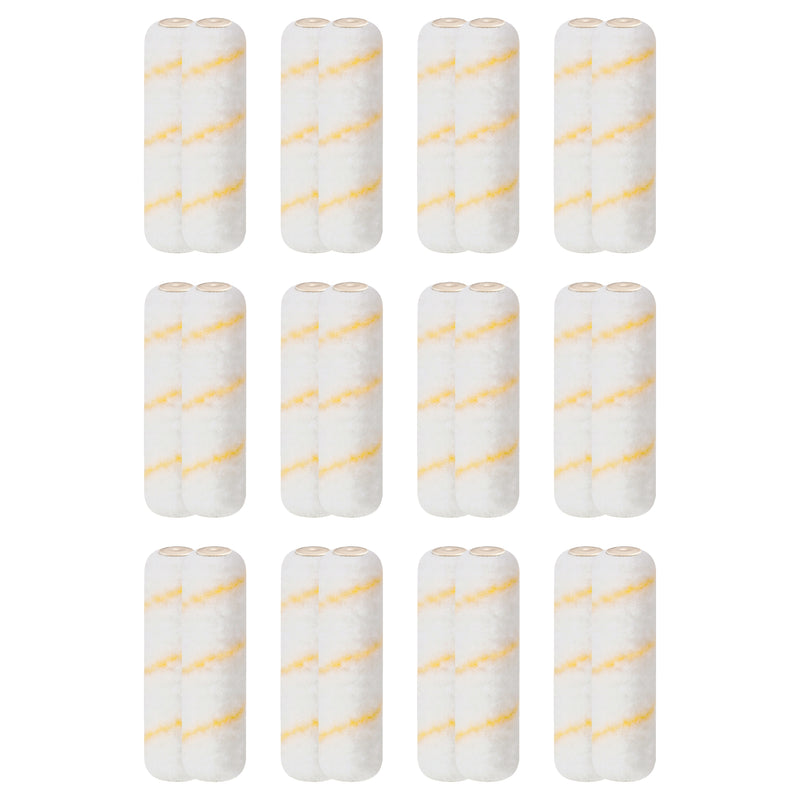 Wooster Brush Jumbo-Koter Pro/Doo-Z Roller Cover, 6.5"L, 0.5" Nap, White/Golden, 2/Pack, 12 Packs/Carton (0RR3030064)