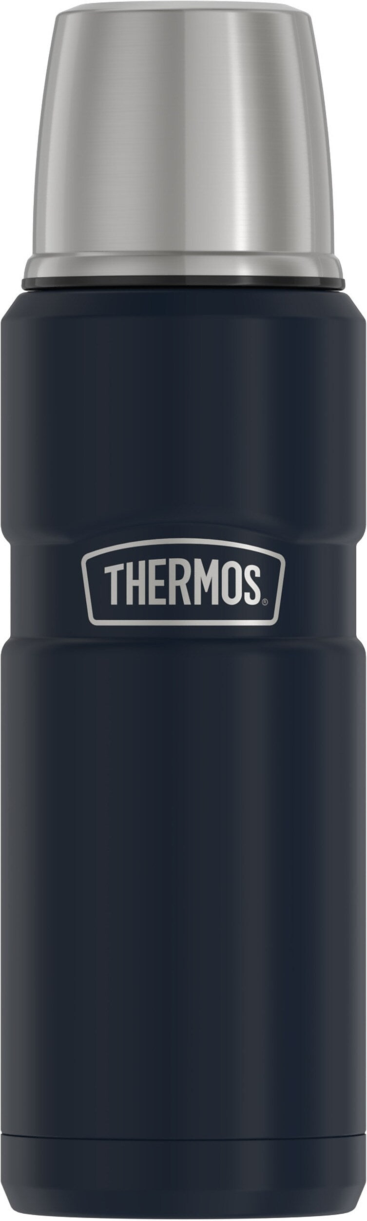 Thermos King Stainless Steel Vacuum Insulated Beverage Bottle, 16 oz., Midnight Blue (EASK2000MDB4)