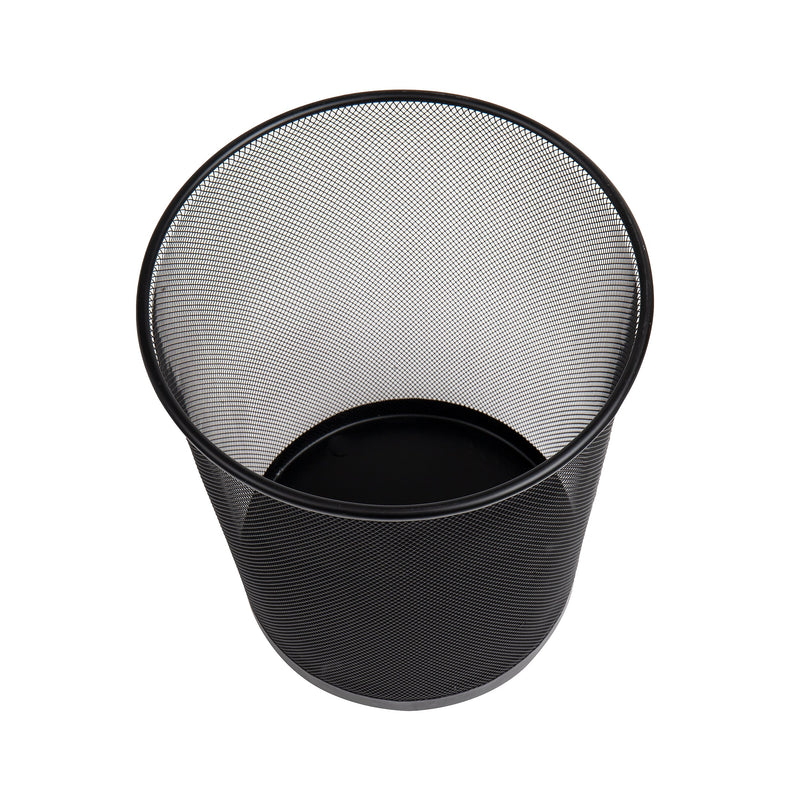 Mind Reader Metal Mesh Trash Can Without Lid, 4.5 Gallon, Black, 3/Pack (3CGARB-BLK)