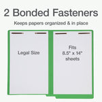 Pendaflex Fastener Folders End Tab File Folder, Straight Cut, Legal Size, Paper Stock, Green, 50/Box(1007059)