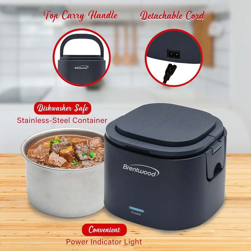Brentwood ELB-600BL Portable Electric Food Warmer, 0.625 Qt.